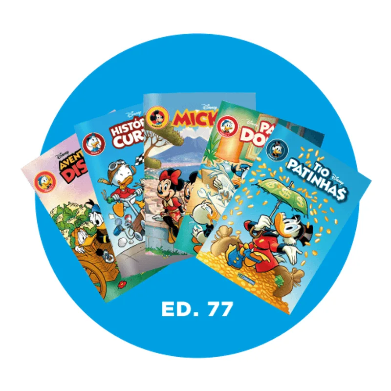 Kit Gibis Disney Edição 77 - Agosto/2025 - com 5 Revistas