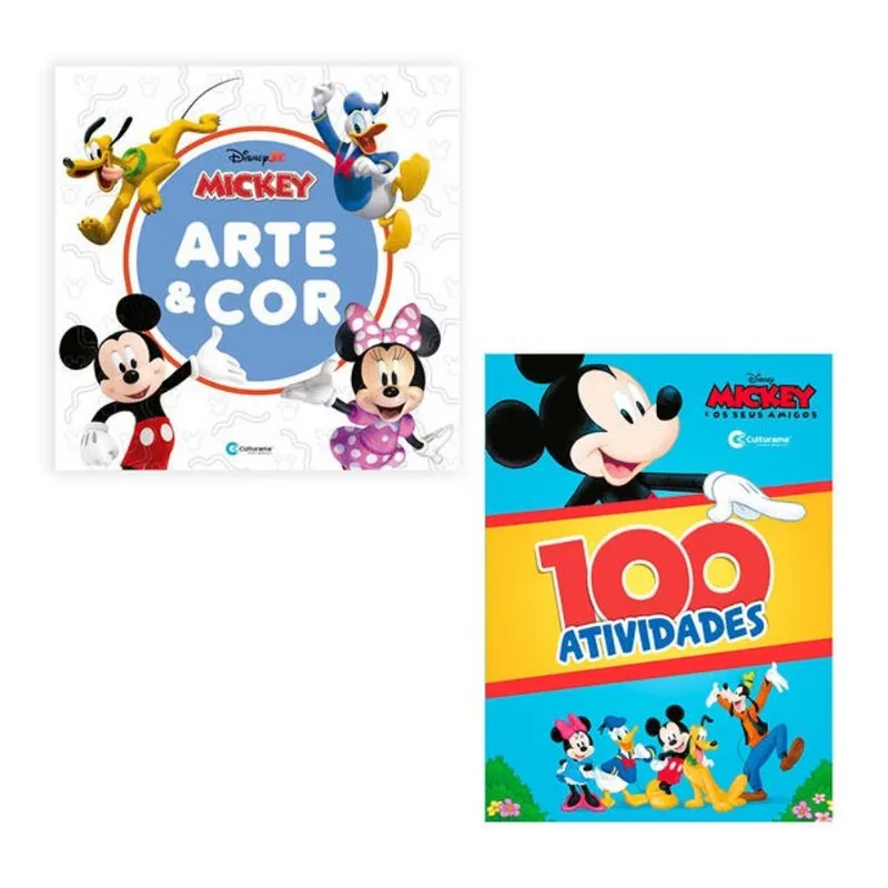 KIT ARTE E COR MICKEY E MINNIE E 100 ATIVIDADES MICKEY E AMIGOS
