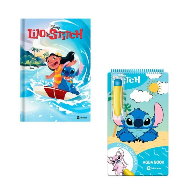 KIT LIVRO DE HISTÓRIAS LILO E STITCH E AQUA BOOK STITCH