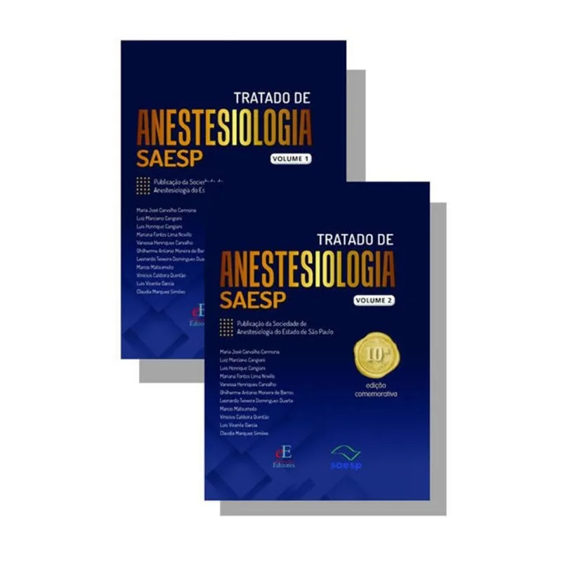 TRATADO DE ANESTESIOLOGIA SAESP 2 VOLUMES 10 EDIÇÃO