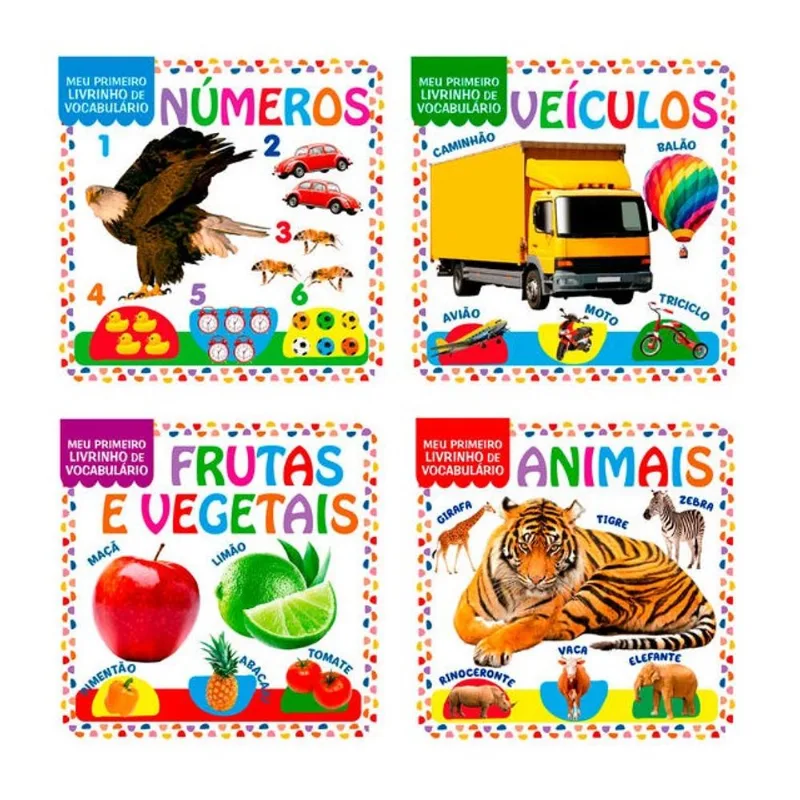 COLEÇÃO MEU PRIMEIRO LIVRINHO DE VOCABULÁRIO - KIT COM 4 LIVRINHOS