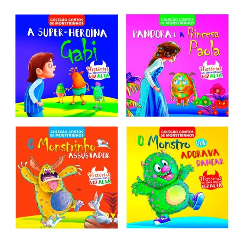 COLEÇÃO CONTOS DE MONSTRINHOS - KIT COM 4 LIVROS