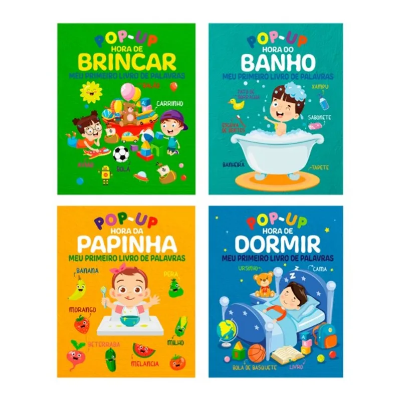 COLEÇÃO MEU PRIMEIRO LIVRO POP-UP - KIT COM 4 LIVROS