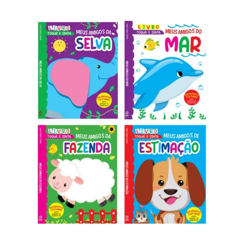 COLEÇÃO TOQUE E SINTA - KIT COM 4 LIVROS