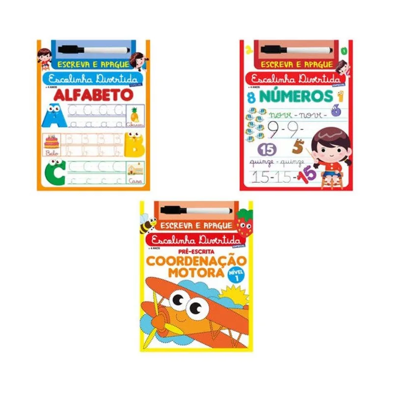 COLEÇÃO ESCOLINHA DIVERTIDA ESPECIAL - KIT COM 3 LIVROS