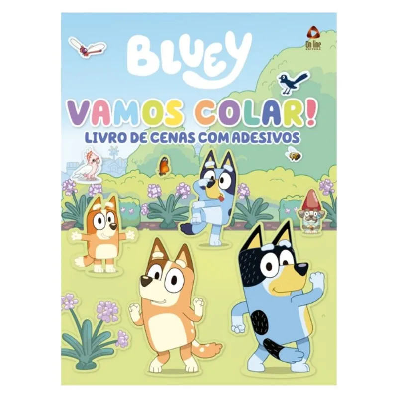 BLUEY LIVRO DE CENAS COM ADESIVOS - VAMOS COLAR!