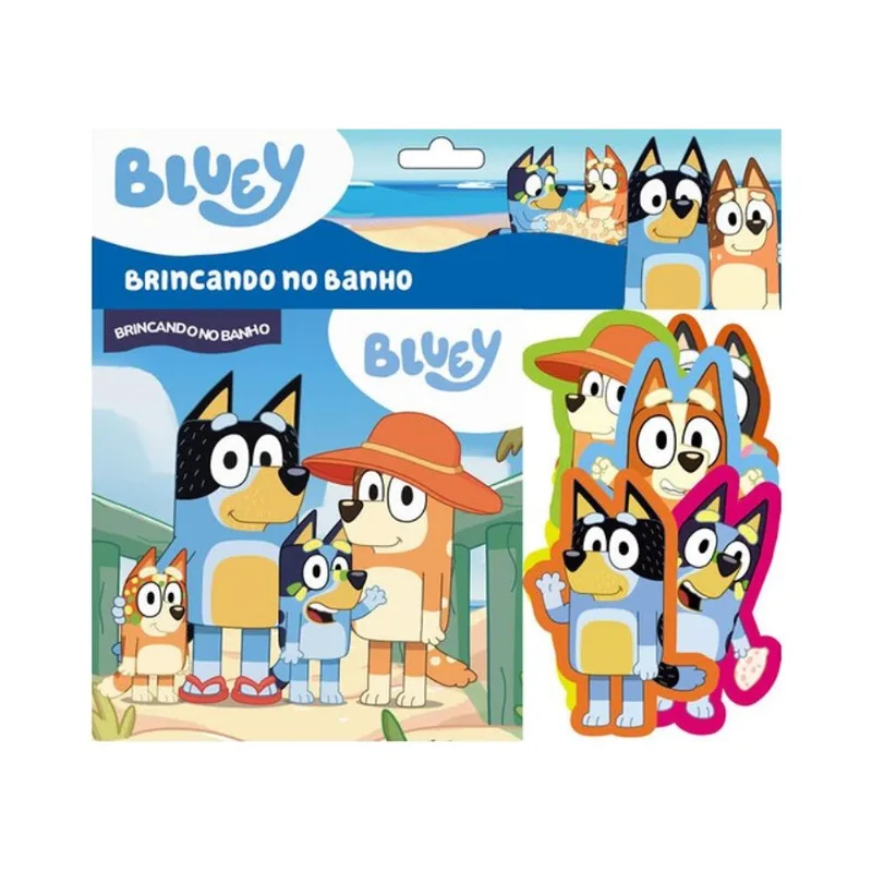 BLUEY BRINCANDO NO BANHO