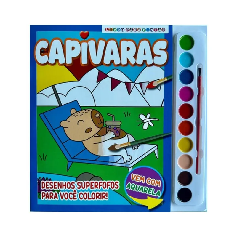 CAPIVARAS LIVRO PARA PINTAR COM AQUARELA