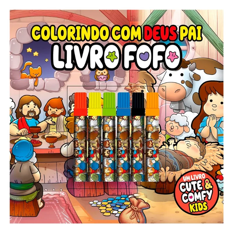 Livro de Colorir Cute & Comfy Deus Pai 21cm em Papel Editora Online