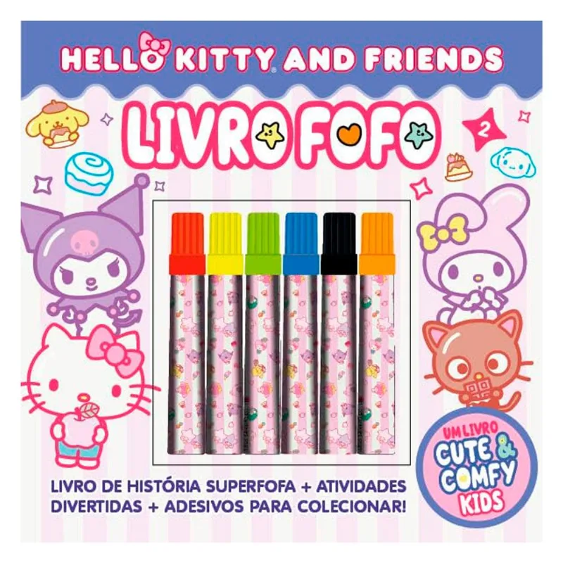 Livro de Colorir Cute & Comfy Hello Kitty 21cm em Papel Editora Online
