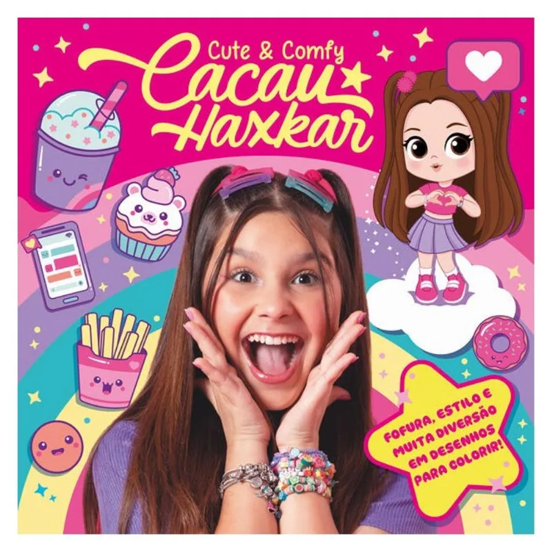 CACAU HAXKAR CUTE & COMFY - LIVRO DE COLORIR PARA CRIANÇAS