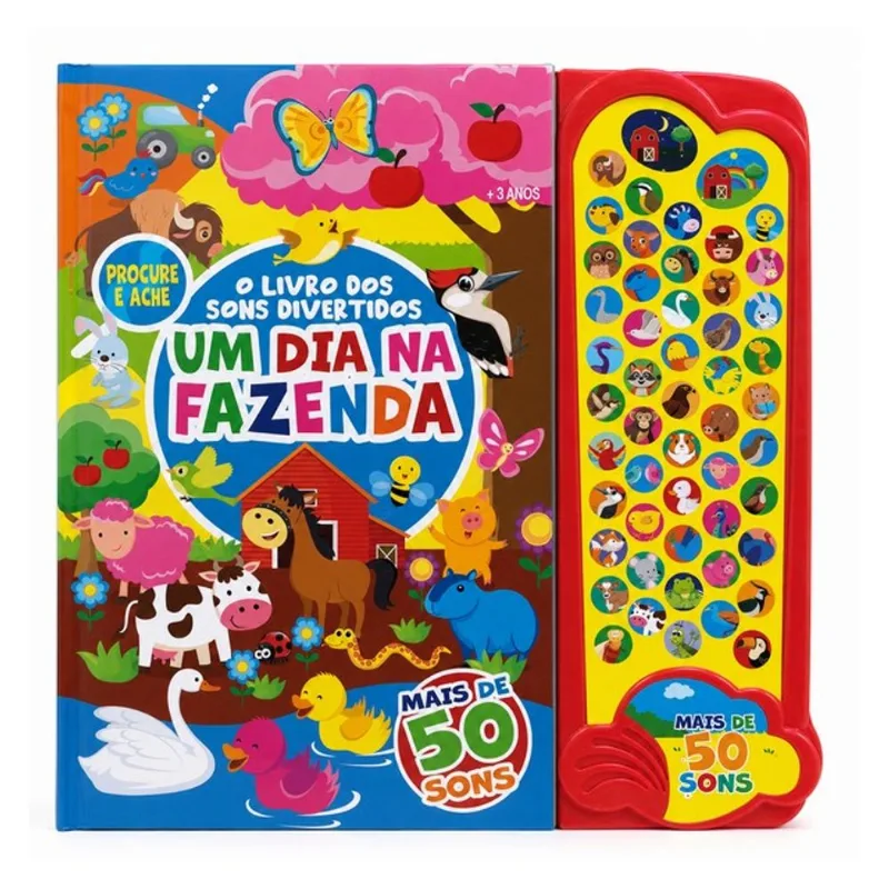 LIVRO DOS SONS DIVERTIDOS - UM DIA NA FAZENDA - 50 SONS