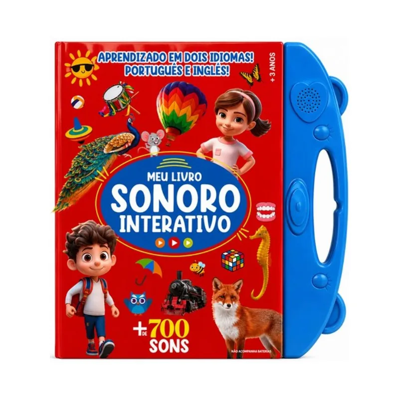 MEU LIVRO SONORO INTERATIVO - PORTUGUÊS E INGLÊS - AZUL