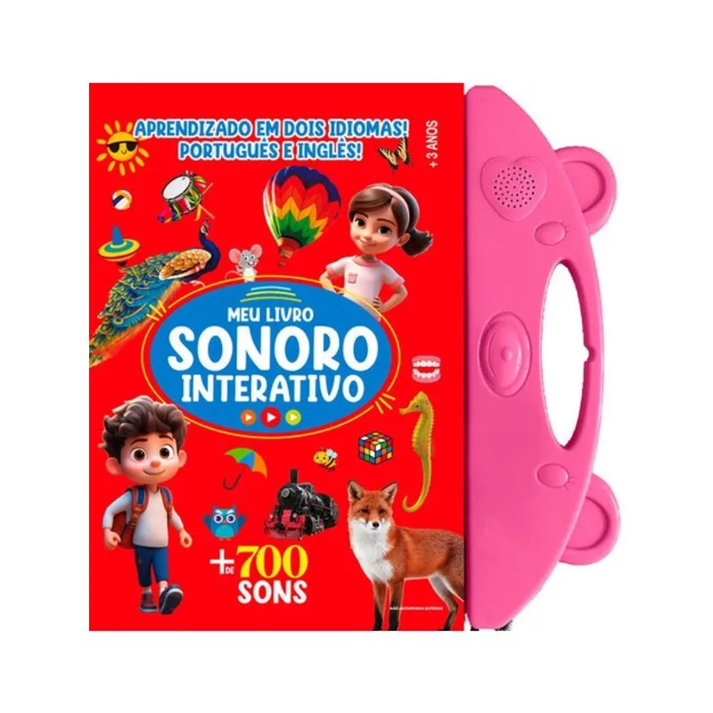 MEU LIVRO SONORO INTERATIVO - PORTUGUÊS E INGLÊS - ROSA