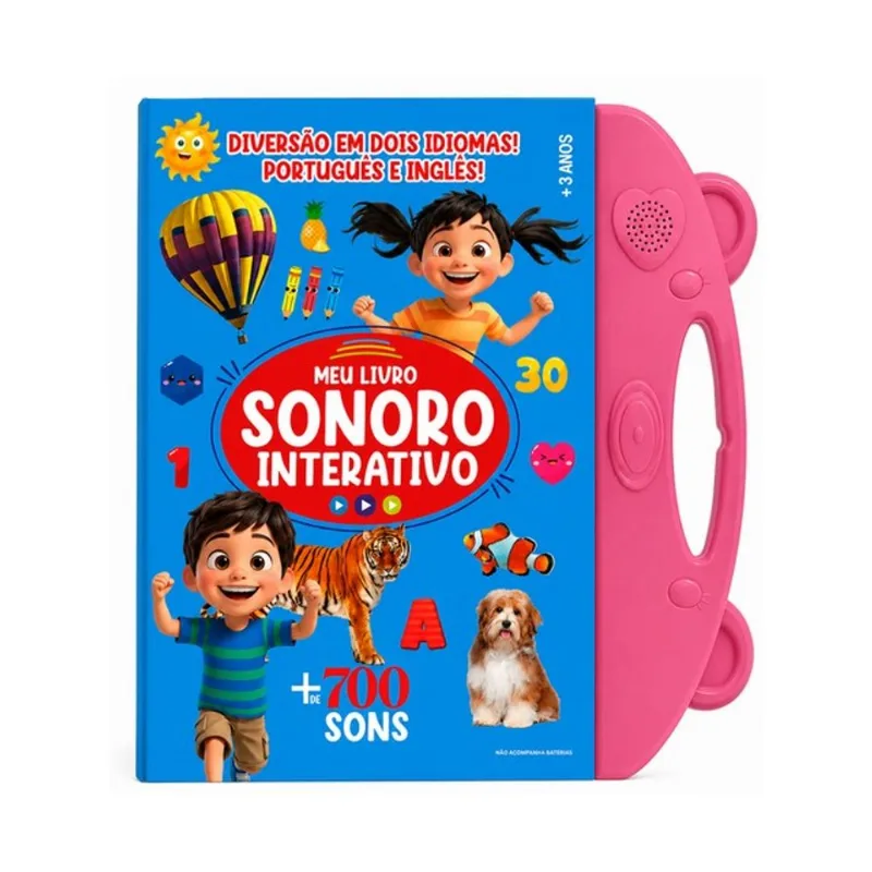 MEU LIVRO SONORO INTERATIVO - PORTUGUÊS E INGLÊS - ROSA