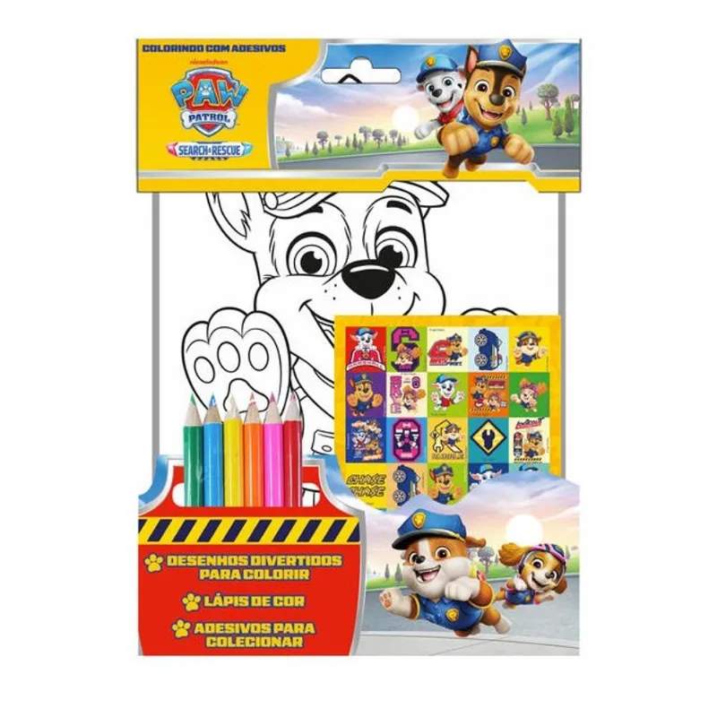 PATRULHA CANINA COLORINDO COM ADESIVOS