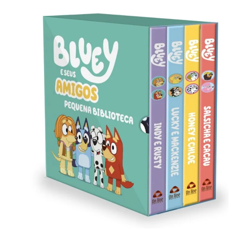 BLUEY E SEUS AMIGOS PEQUENA BIBLIOTECA | BOX COM 4 LIVRINHOS