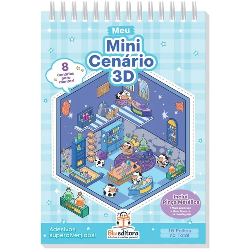 MEU MINI CENÁRIO 3D: AZUL