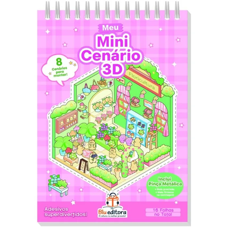 MEU MINI CENÁRIO 3D: ROSA