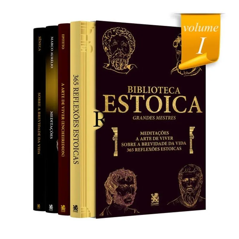 BIBLIOTECA ESTOICA: GRANDES MESTRES VOLUME I - BOX COM 4 LIVROS