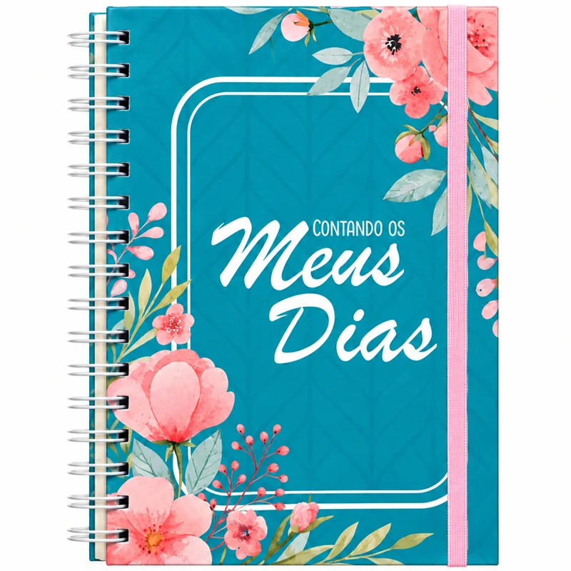 Planner Contando os Meus Dias | Capa Floral Verde