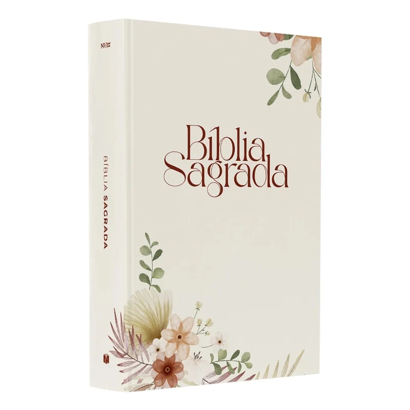 Bíblia Sagrada Floral Rosê | NVI | Letra Normal | Capa Brochura