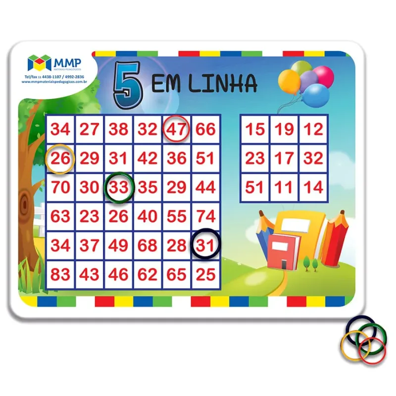 Livro Manipulativo: Jogo Cinco em linha