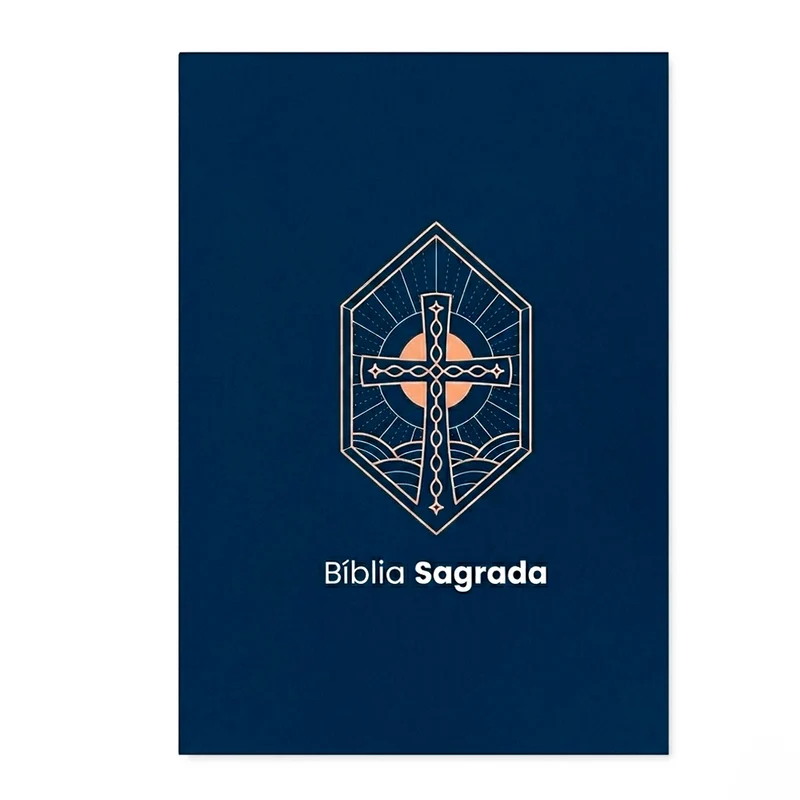 Bíblia Sagrada Cruz Vitral | KJA | Letra Maior | Capa Dura