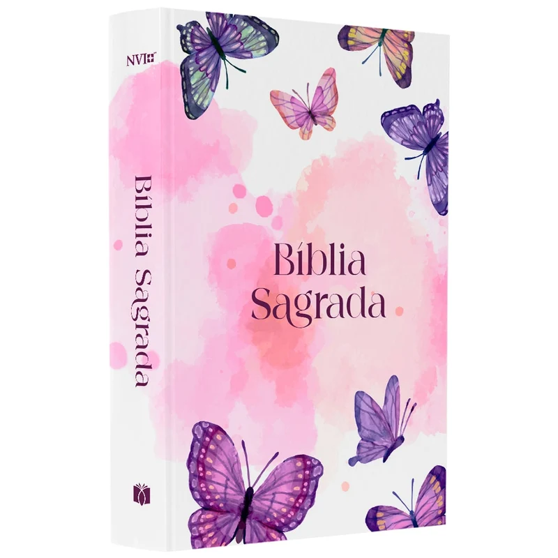 Bíblia Sagrada Borboleta Aquarela | NVI | Capa Brochura