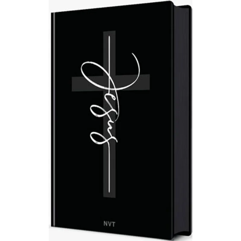 BÍBLIA NVT, LETRA TRADICIONAL, COM PALAVRAS DE JESUS DESTACADAS, CAPA DURA JESUS PRETA