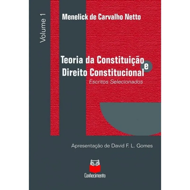 Livro Teoria Da Constituição E Direito Constitucional: Vol.1
