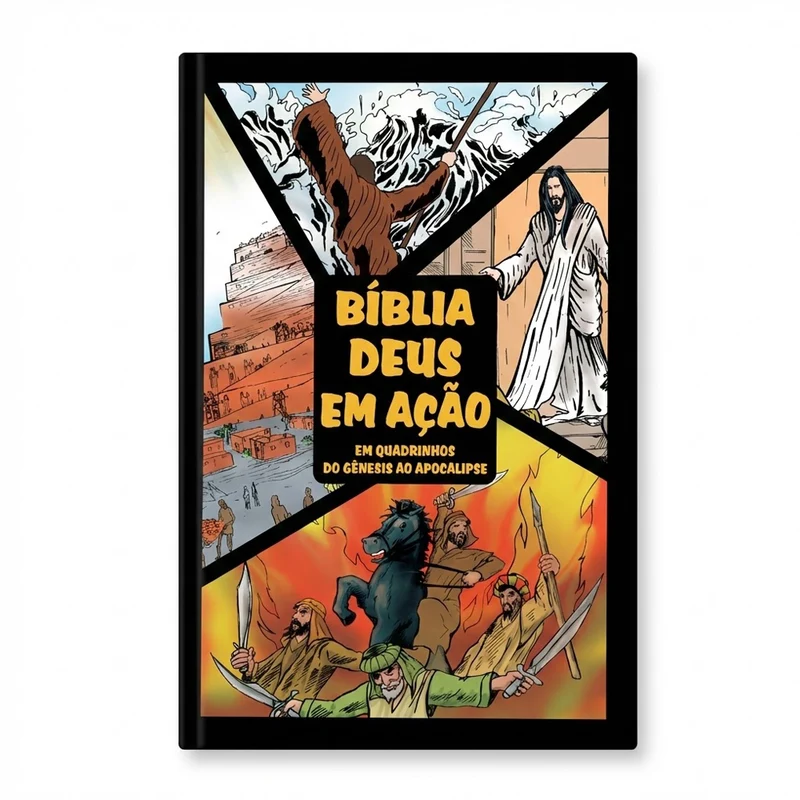Bíblia Deus em Ação Em Quadrinhos | Torre de Babel | Capa Dura