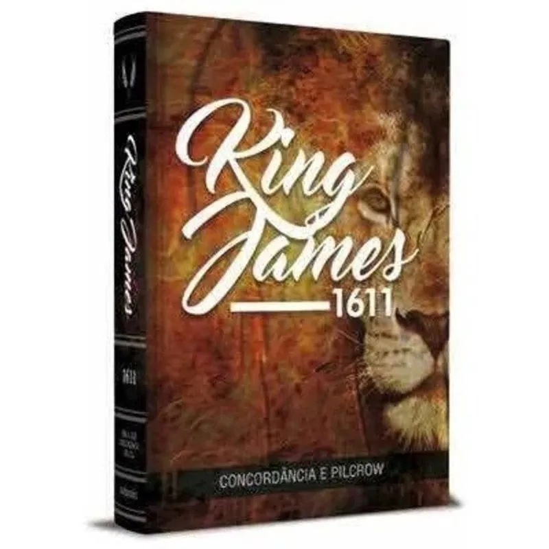 Bíblia King James 1611 C/Concordância Palavras Jesus em Vermelho Capa Leão