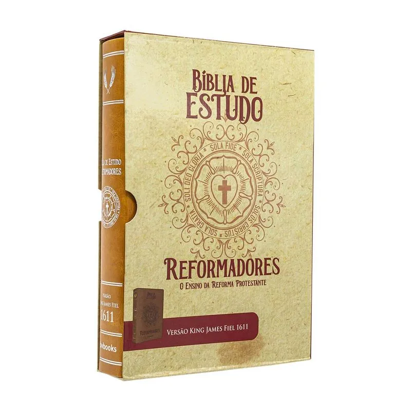 Bíblia de Estudo Reformadores - bkjf - Capa Luxo Caramelo
