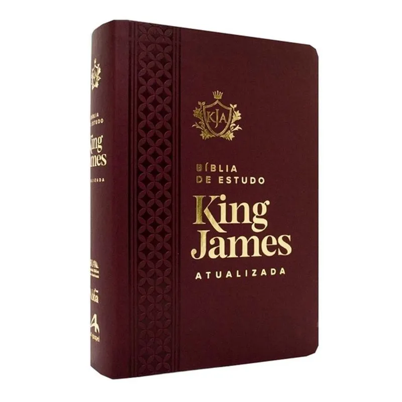 Bíblia Estudo King James Atualizada kja Letra Grande Vinho