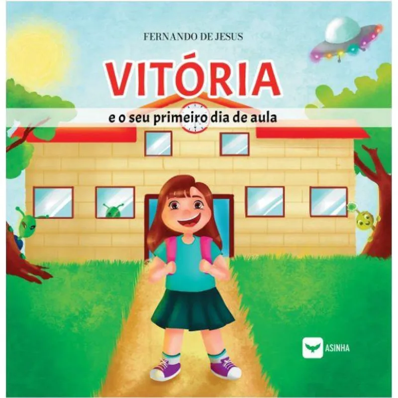Vitória e o seu primeiro dia de aula