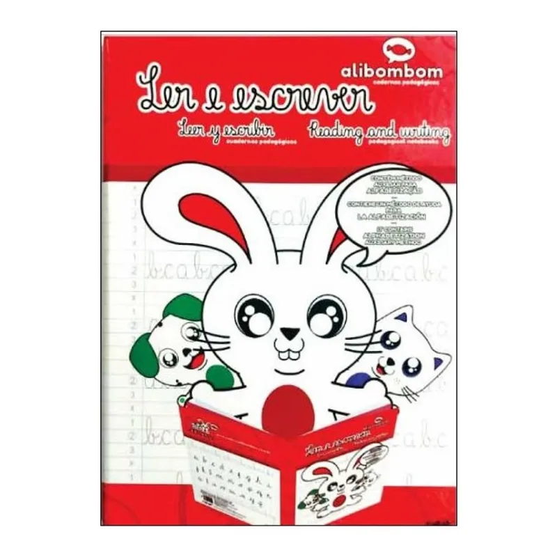 LER E ESCREVER - ALIBOMBOM - PAUTAS NUMERADAS 123X