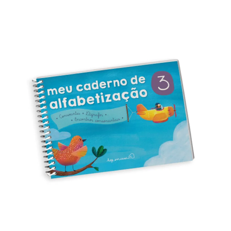 Meu Caderno de Alfabetização: Volume 3: Consoantes, Dígrafos, Encontros Consonantais