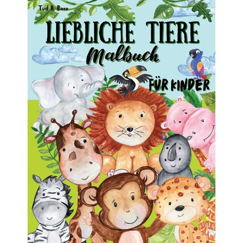 Liebliche Tiere Malbuch für Kinder