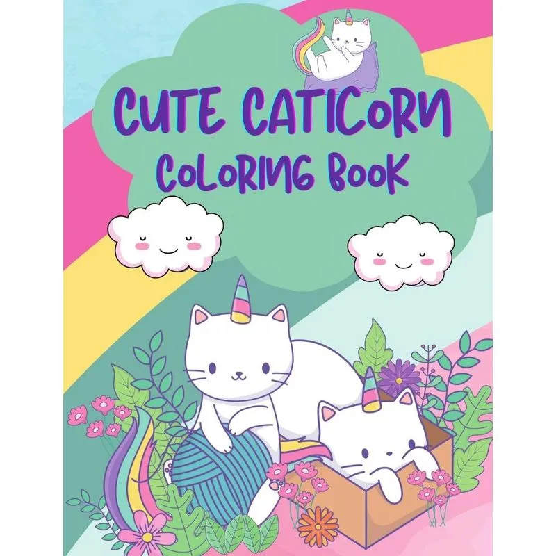 Cute Caticorn Coloring Book