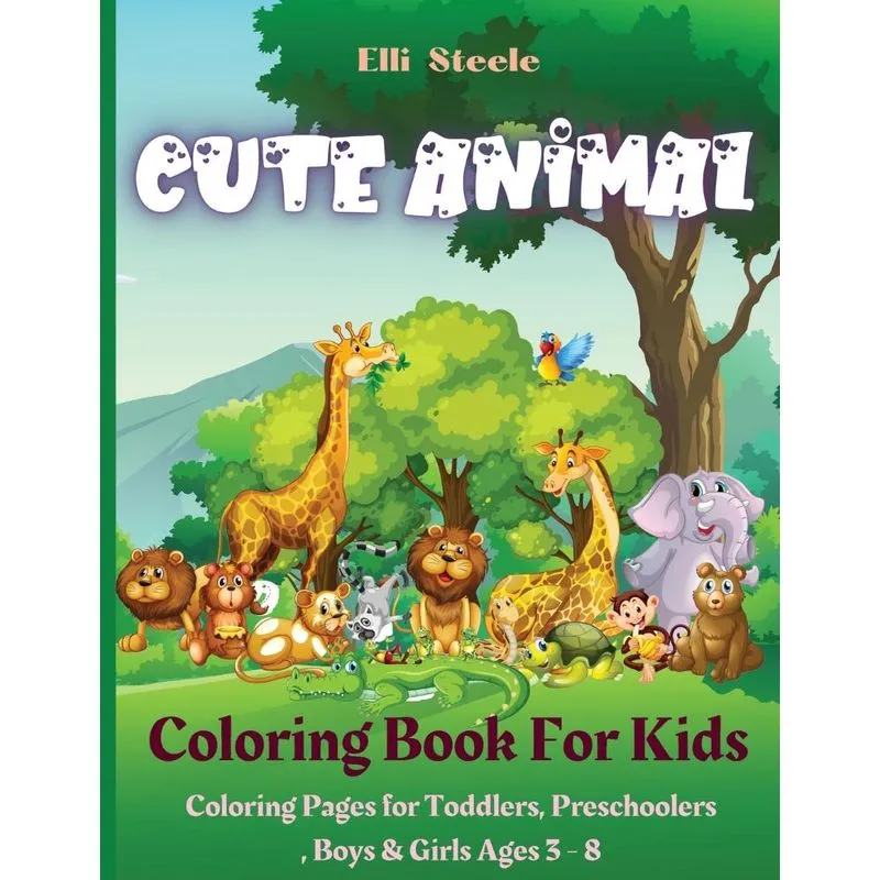 Cute Animal Coloring Book For Kids