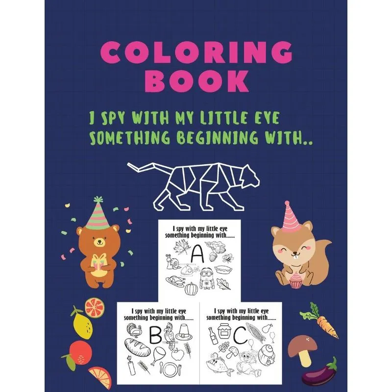 Coloring Book, I spy with my little eye something beginning