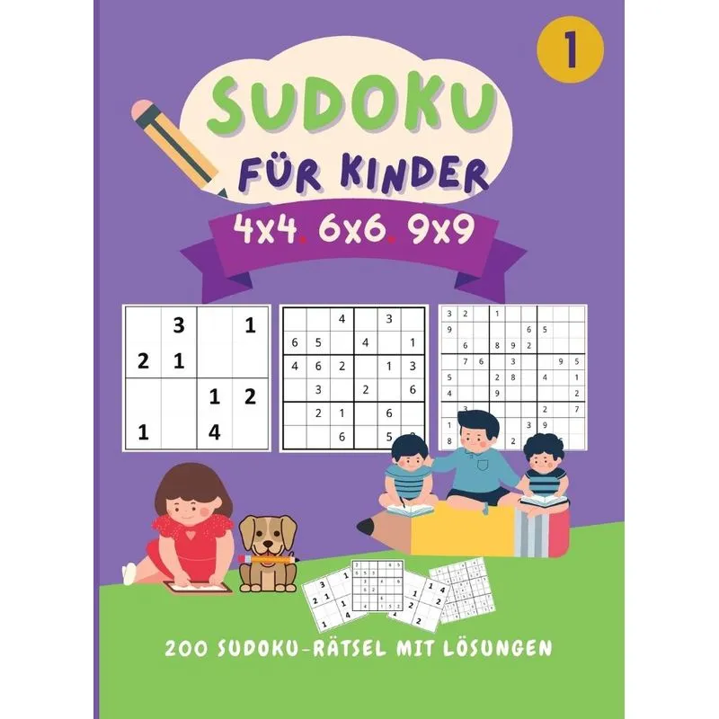 Sudoku für Kinder 4x4 6x6 9x9
