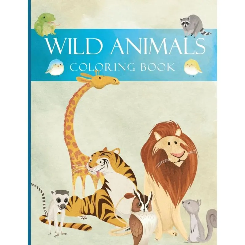 Wild Animals Coloring Book