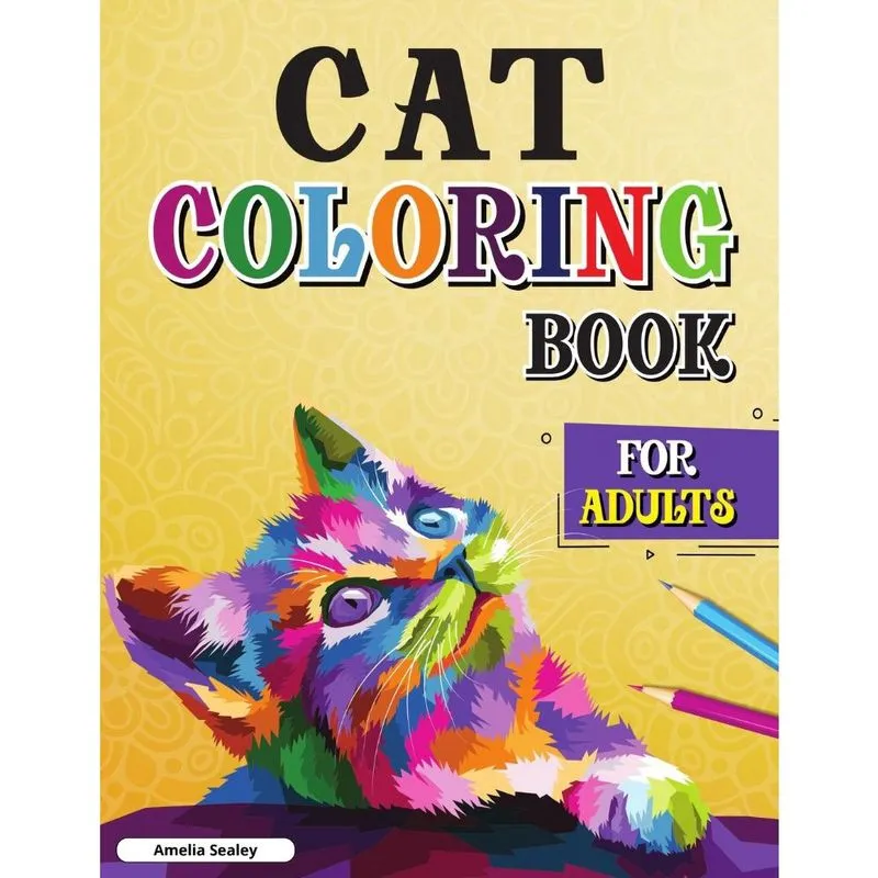 Cat Coloring Book for Adults