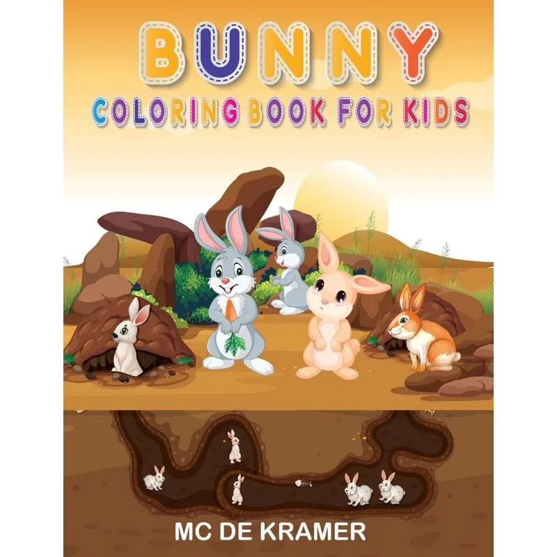 Bunny coloring book for kids