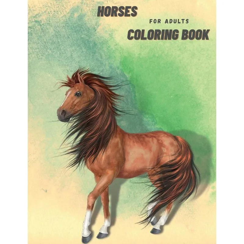 Horse coloring book for adults