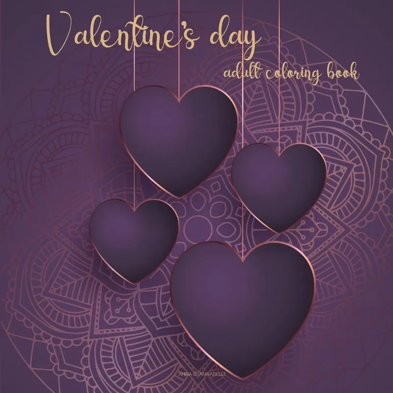 Valentines day adult coloring book
