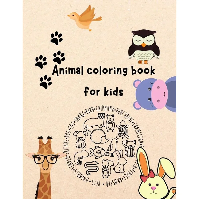 Animal coloring book for kids