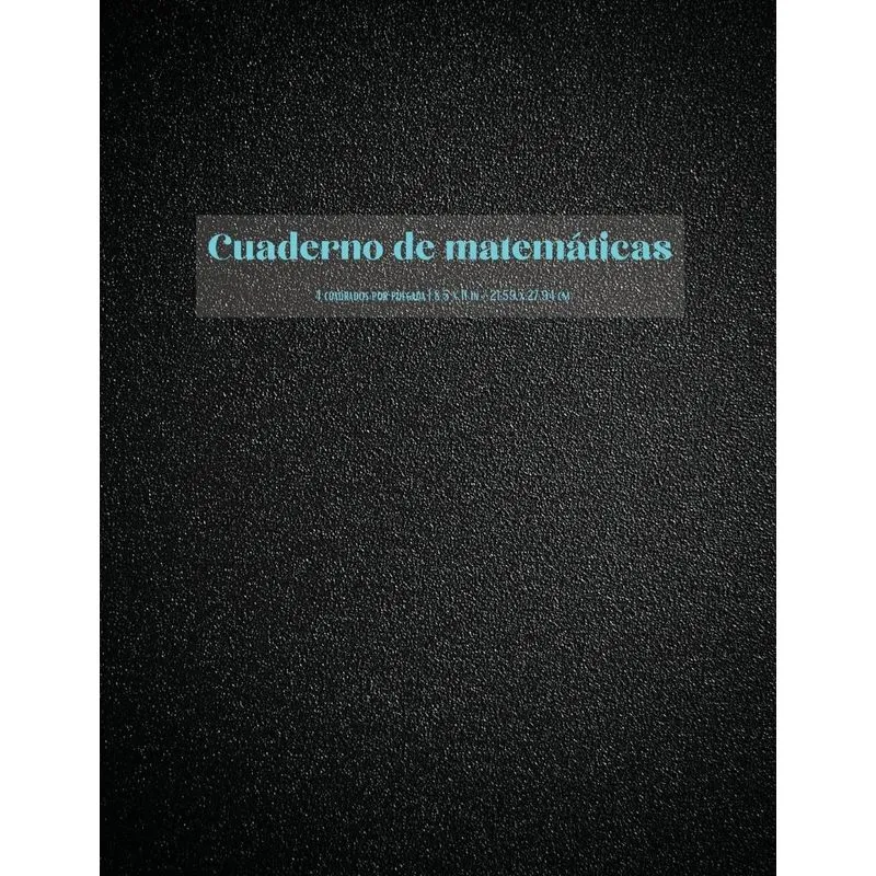 Cuaderno de matemáticas